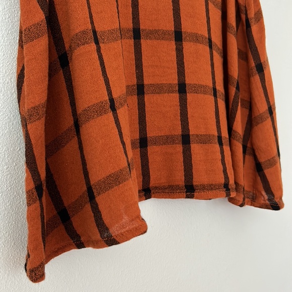 BP. • Terracotta Brown & Black Buffalo Check Mock Neck Sleeveless Top Size XS - Picture 5 of 12